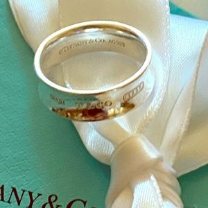 Tiffany & Co Sterling Silver Band 1837 Ring
